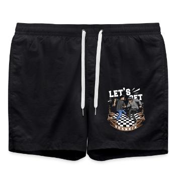 Ska Genre De Musique Jamaïcaine Amoureux De Jazz - Short de bain - noir - Devant - AI Model Male 185 light (185cm)