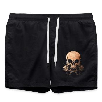 Piston Skull - Tournevis - Mécanicien - Cuivre - Short de bain - noir - Devant - AI Model Male 185 light (185cm)