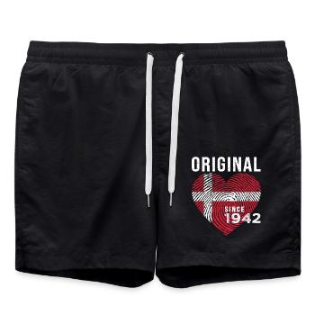 anniversaire 1942 original since 1942 danemark - Short de bain - noir - Devant - AI Model Male 185 light (185cm)