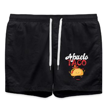 abuelo taco taco Tacos mexikanisches Essen Geschenk - Badeshorts - Schwarz - Vorne - AI Model Male 185 light (185cm)