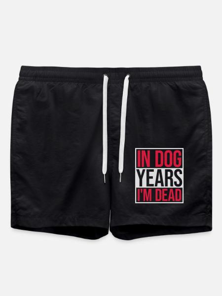 in dog years Dead - Swim Trunks - black