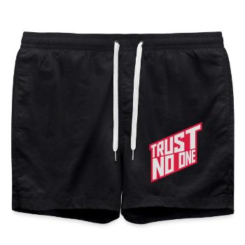 ne faites confiance à personne pour ne citer - Short de bain - noir - Devant - AI Model Male 185 light (185cm)