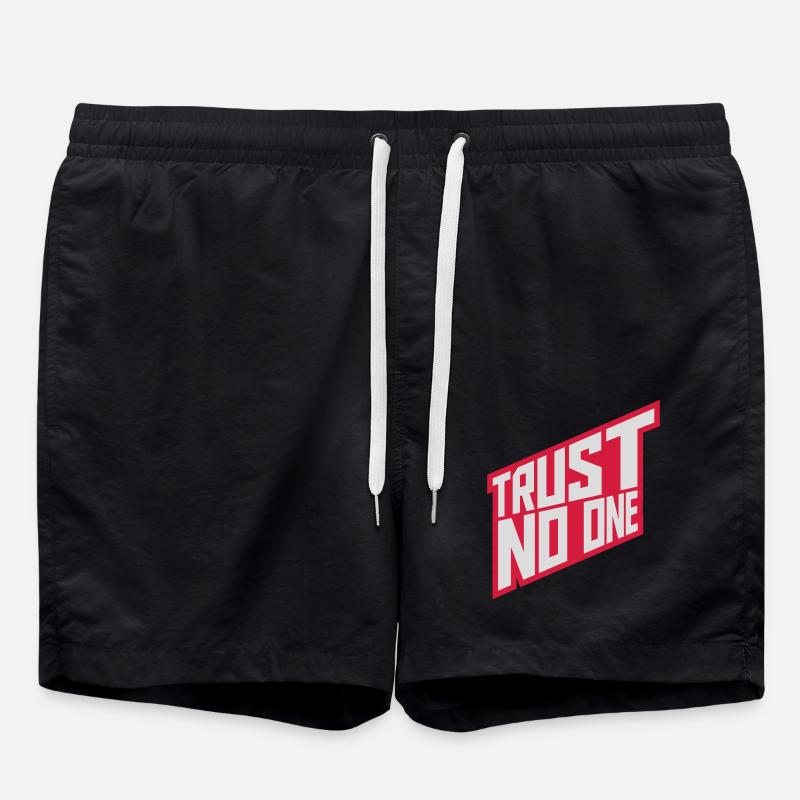 trust no one Zitat - Badeshorts - Schwarz