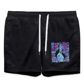 Grue E 74 - Short de bain - noir - Devant - AI Model Male 185 light (185cm)