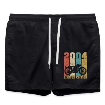 Vintage Motorrad 2004 Retro Geburtstagsgeschenk - Badeshorts - Schwarz - Vorne - AI Model Male 185 light (185cm)