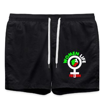 Women life freedom - Short de bain - noir - Devant - AI Model Male 185 light (185cm)