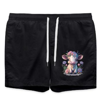 Kuh - Badeshorts - Schwarz - Vorne - AI Model Male 185 light (185cm)