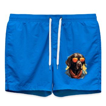 Urban Retriever: Streetwise Labrador Vibes - Badeshorts - Cobalt blue - Vorne