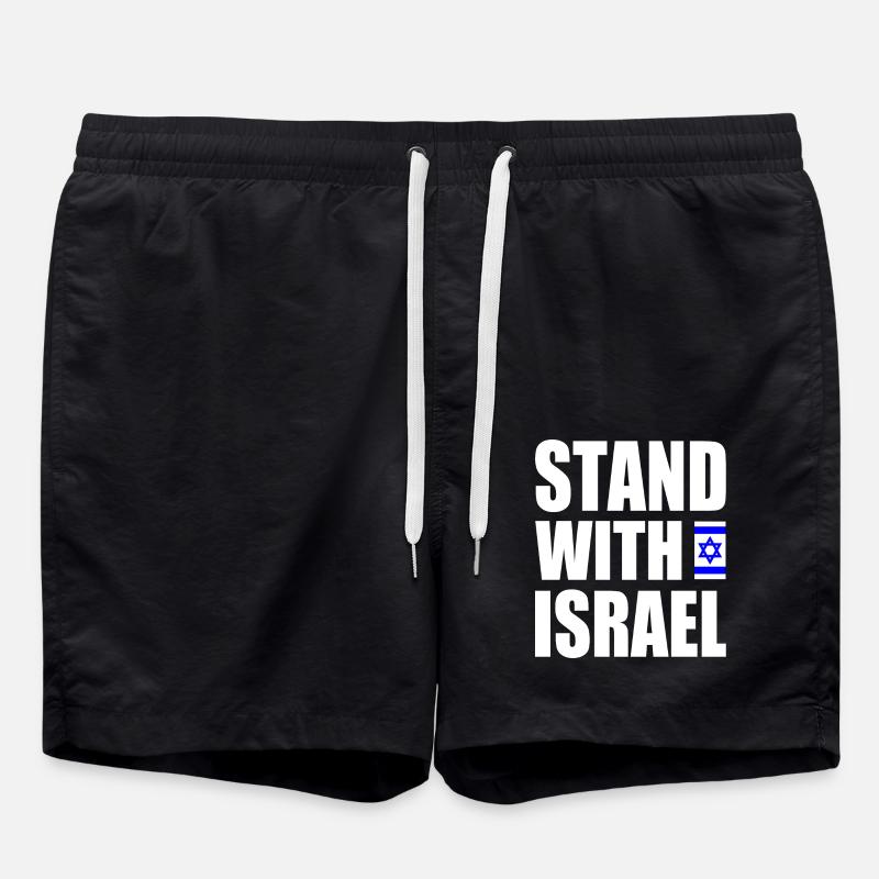 Stand with israel - Badeshorts - Schwarz