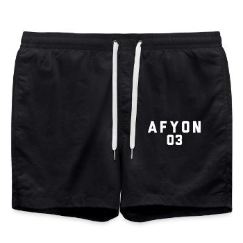 Afyon - Short de bain - noir - Devant - AI Model Male 185 light (185cm)