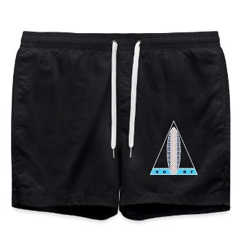 Surf Triangle(contour blanc) - Short de bain - noir - Devant - AI Model Male 185 light (185cm)