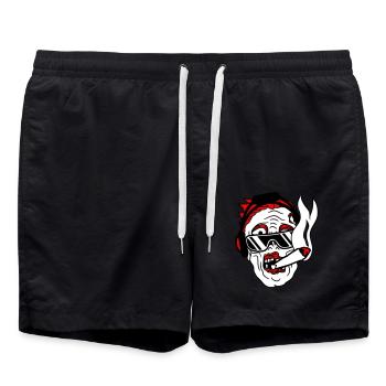 DJ Zombie Monster Horror Halloween Party Music - Swim Trunks - black - Front - AI Model Male 185 light (185cm)