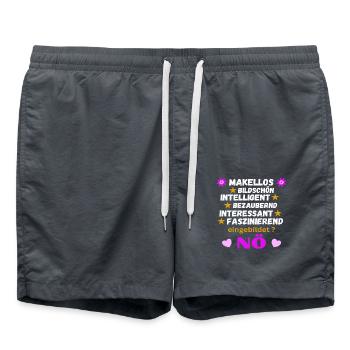 Makellos, Bildschön, Intelligent, Bezaubernd - Badeshorts - Anthrazit - Vorne - AI Model Male 185 light (185cm)