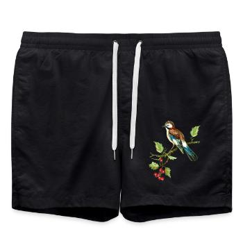 Colorful bird - Swim Trunks - black - Front - AI Model Male 185 light (185cm)