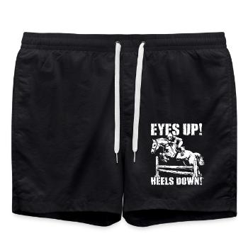 Posture de conduite parfaite : les yeux vers le haut - Short de bain - noir - Devant - AI Model Male 185 light (185cm)