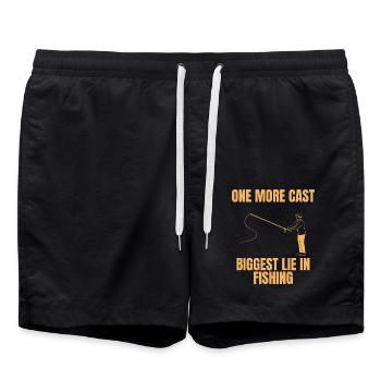 Encore un casting – Le plus gros mensonge de la pêche - Short de bain - noir - Devant - AI Model Male 185 light (185cm)