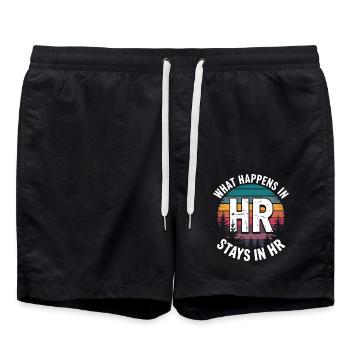 HR-Geheimnisse bleiben unter uns - Badeshorts - Schwarz - Vorne - AI Model Male 185 light (185cm)