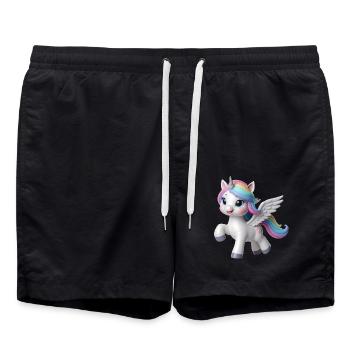 Unicorn 2 - Swim Trunks - black - Front - AI Model Male 185 light (185cm)