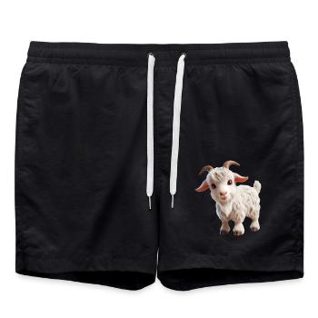 Goat 3 - Swim Trunks - black - Front - AI Model Male 185 light (185cm)