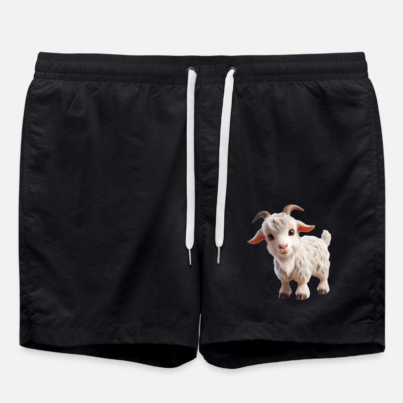 Ziege 3 - Badeshorts - Schwarz