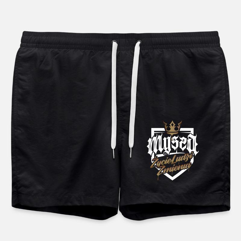 Maus - Badeshorts - Schwarz
