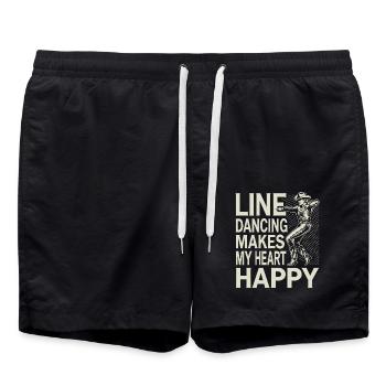Le pouvoir des filles dans le style de la danse en ligne - Short de bain - noir - Devant - AI Model Male 185 light (185cm)