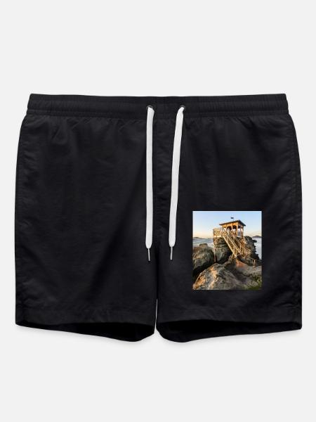 Hütte mit Aussicht - Badeshorts - Schwarz