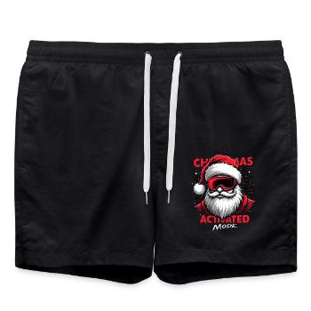 Santa Claus with ski goggles - Christmas Mode - Swim Trunks - black - Front - AI Model Male 185 light (185cm)