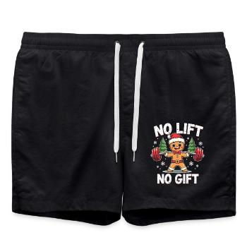Pas d’ascenseur pas de cadeau Bodybuilder Pain d’épice Homme Gym - Short de bain - noir - Devant - AI Model Male 185 light (185cm)