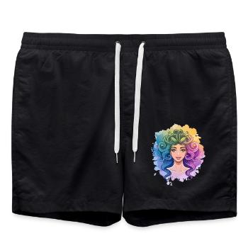 Rainbow Medusa - Swim Trunks - black - Front - AI Model Male 185 light (185cm)