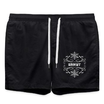 Geschenk für Ernst - Badeshorts - Schwarz - Vorne - AI Model Male 185 light (185cm)
