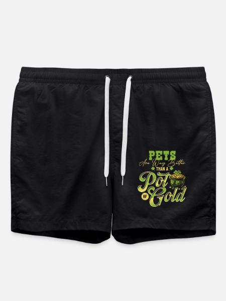 Pets Are Way Better Than A Pot Of Gold St - Swim Trunks - black