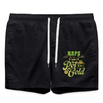 Nickerchen Sind Viel Besser Als Ein Topf Gold St - Badeshorts - Schwarz - Vorne - AI Model Male 185 light (185cm)