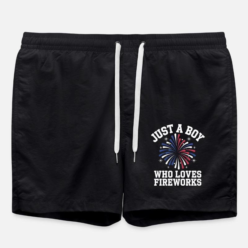 Pyrotechnics Fireworks Pyrotechnics - Swim Trunks - black
