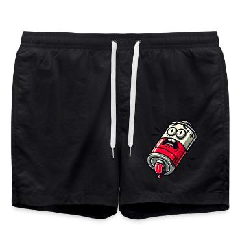 Low Battery Mom Funny Parent Design - Swim Trunks - black - Front - AI Model Male 185 light (185cm)