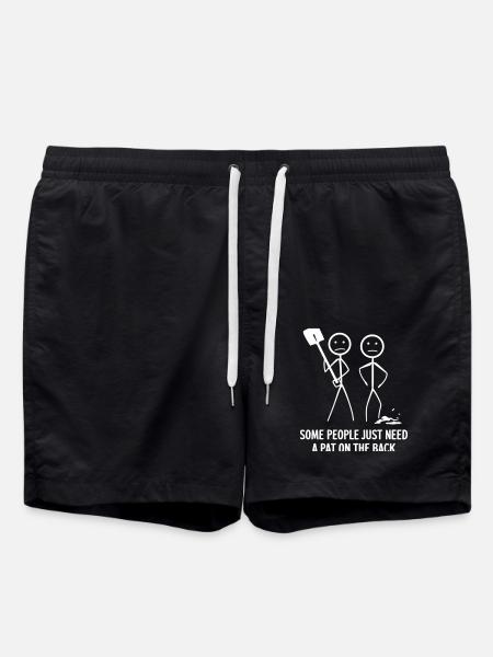 Humorvolles Klaps auf der Rückseite Design - Badeshorts - Schwarz