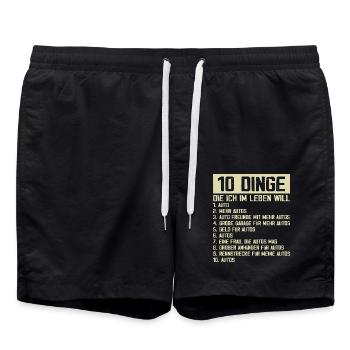Auto Tuning Schrauber - Badeshorts - Schwarz - Vorne - AI Model Male 185 light (185cm)