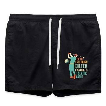 I'm The Legendary Golfer Everyone Is Talking About - Swim Trunks - black - Front - AI Model Male 185 light (185cm)
