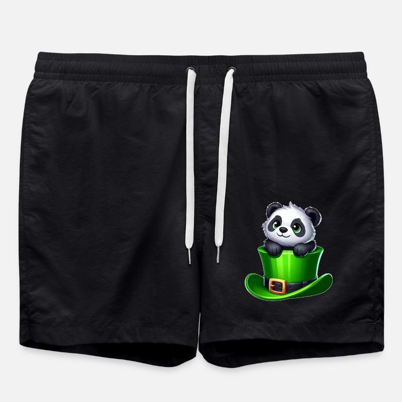 Saint-Patrick Panda Cylindre Trèfle - Short de bain - noir