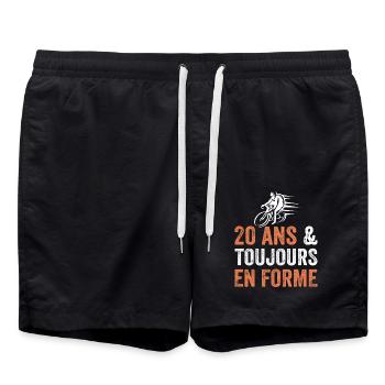 20th anniversary gift Bicycle - Swim Trunks - black - Front - AI Model Male 185 light (185cm)