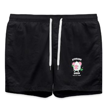 Avocado Queen – Frauentag - Badeshorts - Schwarz - Vorne - AI Model Male 185 light (185cm)