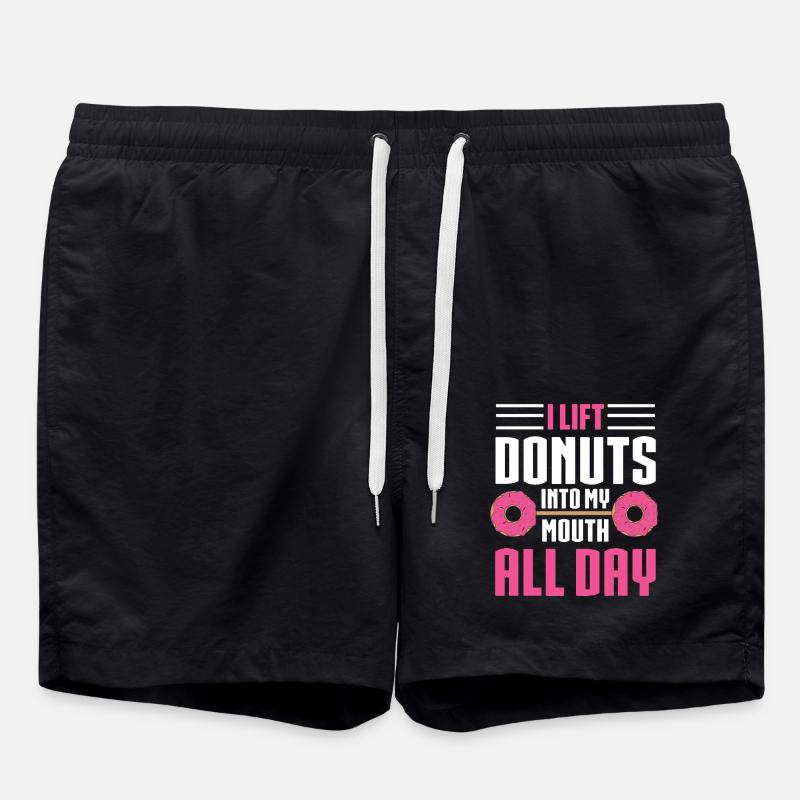 Donut Lover - Swim Trunks - black