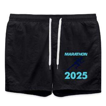 Marathon 2025 - Short de bain - noir - Devant - AI Model Male 185 light (185cm)