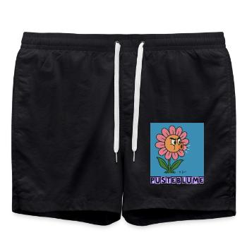 Pusterblume by Rico Beck - Badeshorts - Schwarz - Vorne - AI Model Male 185 light (185cm)