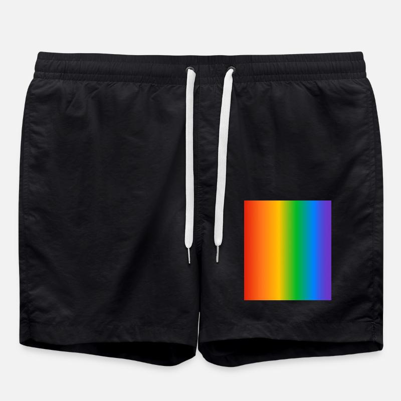 Regenbogen Farbverläufe Farben - Badeshorts - Schwarz