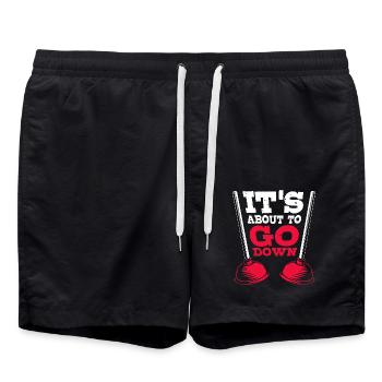 Klempner Installateur - Badeshorts - Schwarz - Vorne - AI Model Male 185 light (185cm)