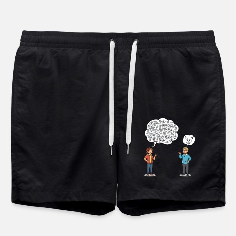 Sign language: misunderstandings included! - Swim Trunks - black