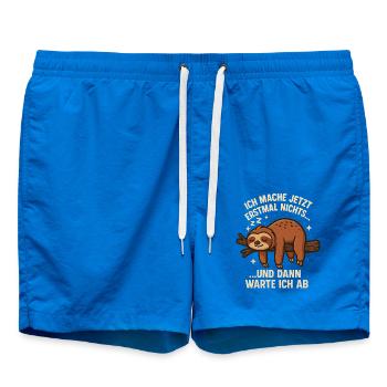 Paresseux disant bureau drôle - Short de bain - cobalt blue - Devant