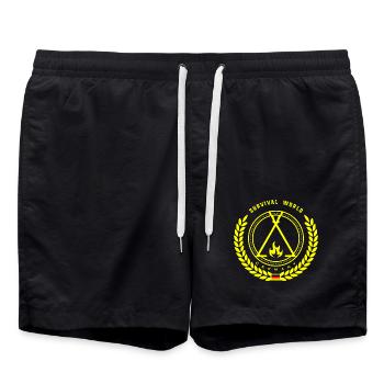 Survival World_Germany - Swim Trunks - black - Front - AI Model Male 185 light (185cm)