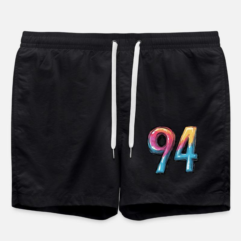94 Number Comic - Swim Trunks - black
